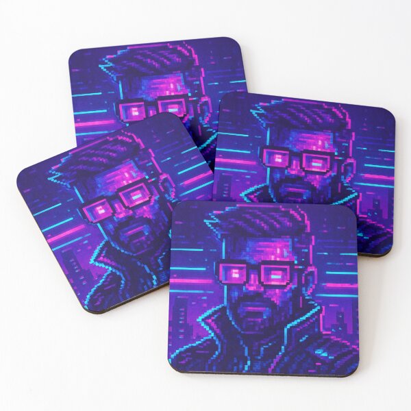 Item preview, Cyberpunk Pixel Art Portrait designed and sold by QuantumKey.