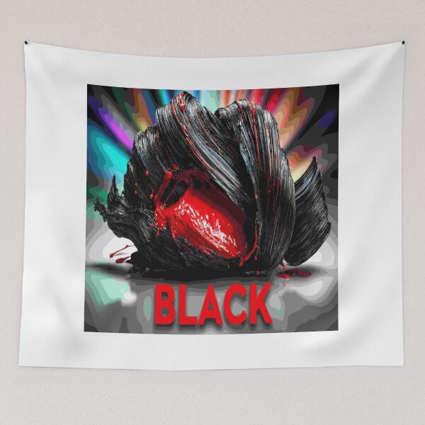 Item preview,  Black Surge: Abstract Power in Red & Ebony designed and sold by Blackcanvas444.