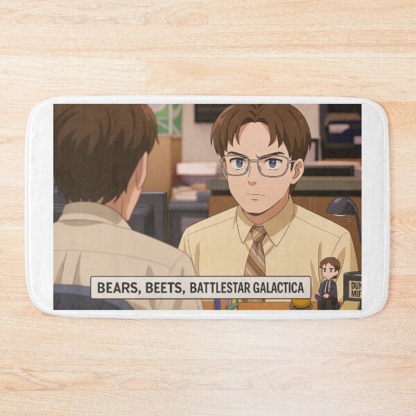 Item preview, “Bears, Beets, Battlestar Galactica” – The Office Anime Style designed and sold by Enea Kelo.