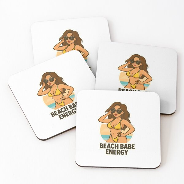 Item preview, Woman in yellow bikini – "Beach Babe Energy" designed and sold by RobinDoodles.