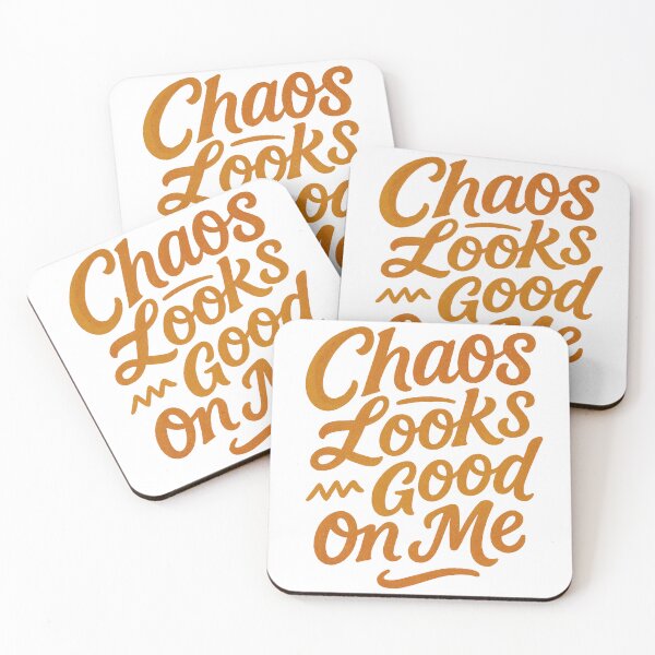 Item preview, Chaos Looks Good on Me – Minimalist Hand-Lettered Typography Art designed and sold by Bloom & Charm Studio.
