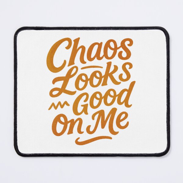 Item preview, Chaos Looks Good on Me – Minimalist Hand-Lettered Typography Art designed and sold by Bloom & Charm Studio.