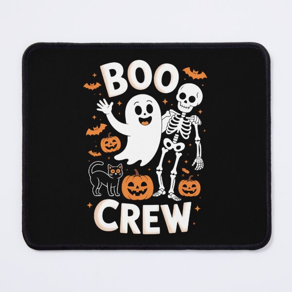 Item preview, Boo Crew Distressed Halloween – Funny Ghost, Skeleton designed and sold by DoorwayThreads.
