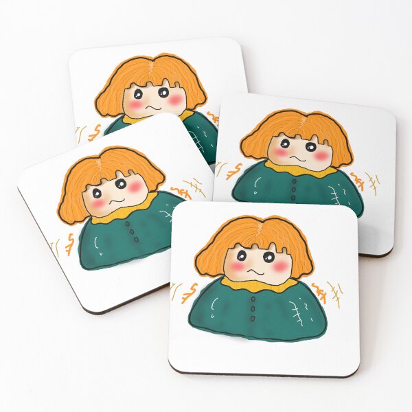 Item preview, cartoon winter blonde girl wearing a green coat. designed and sold by DMTJ.