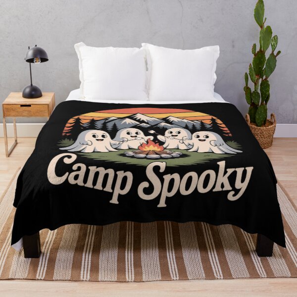 Item preview, Camp Spooky Summerween Summer Halloween Cute Ghost designed and sold by DoorwayThreads.
