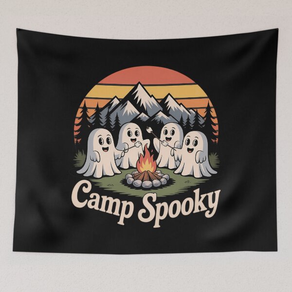Item preview, Camp Spooky Summerween Summer Halloween Cute Ghost designed and sold by DoorwayThreads.