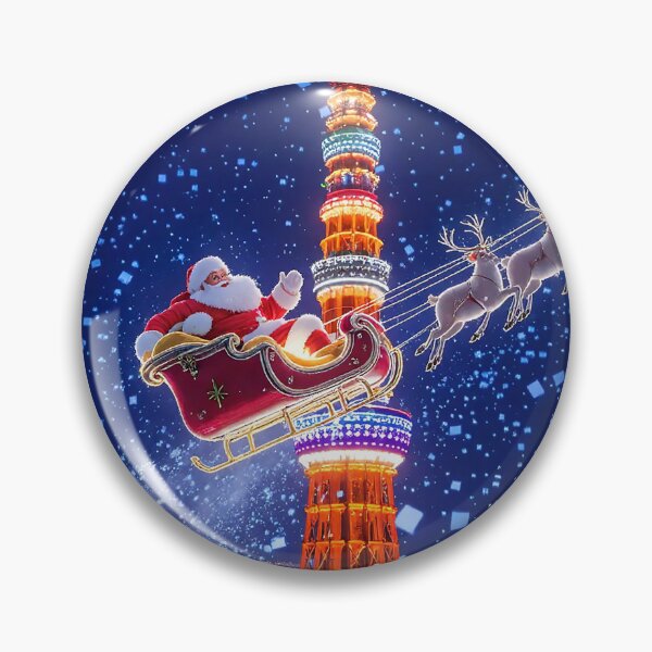 Item preview, Santa’s Sleigh Over Tokyo Tower Magical Christmas Night designed and sold by acceleratorhams.