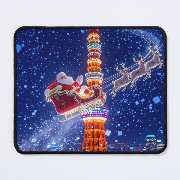 Item preview, Santa’s Sleigh Over Tokyo Tower Magical Christmas Night designed and sold by acceleratorhams.