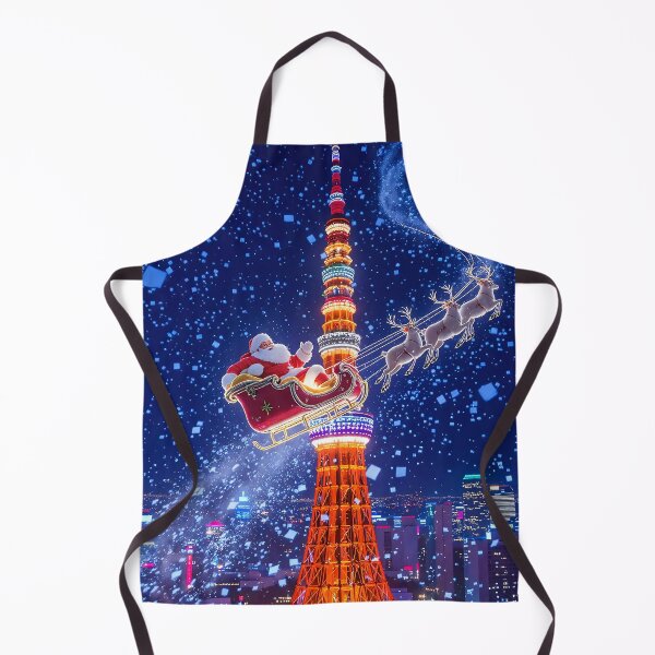 Item preview, Santa’s Sleigh Over Tokyo Tower Magical Christmas Night designed and sold by acceleratorhams.