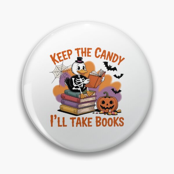 Item preview, Candy Books Halloween Goose Reading Delight designed and sold by DoorwayThreads.