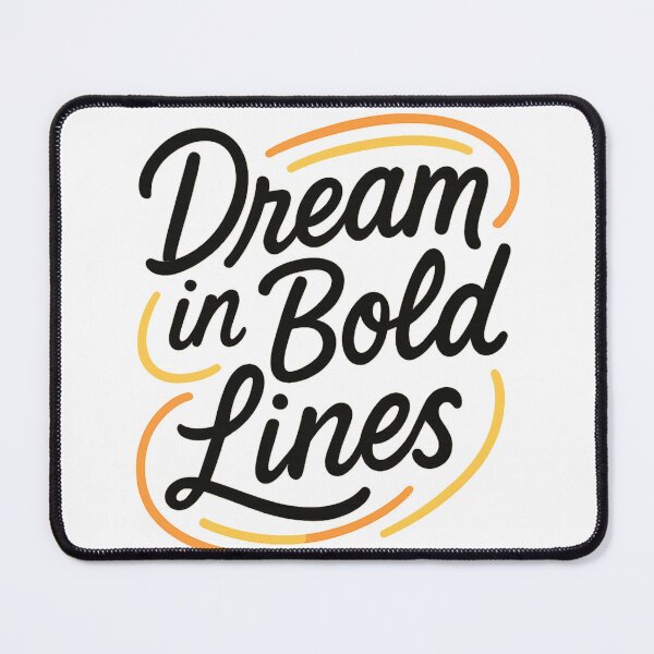 Item preview, Dream in Bold Lines – Motivational Minimalist Typography Print designed and sold by Bloom & Charm Studio.