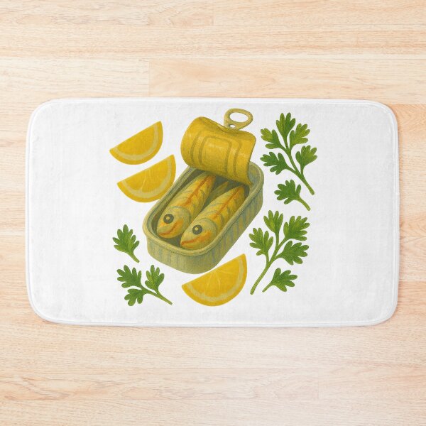 Item preview, Mediterranean Picnic Still Life – Mackerel Tin Art designed and sold by FTS-Studio.