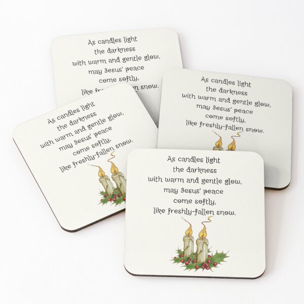 Item preview, Rhyming Christmas Poem with Illustration of Burning Candles, Religious designed and sold by JoyfulWhimsy.