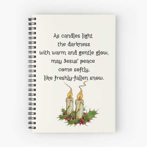 Item preview, Rhyming Christmas Poem with Illustration of Burning Candles, Religious designed and sold by JoyfulWhimsy.