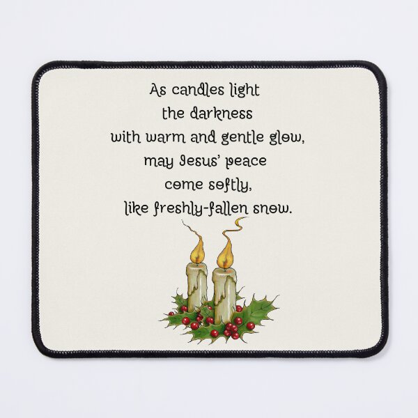 Item preview, Rhyming Christmas Poem with Illustration of Burning Candles, Religious designed and sold by JoyfulWhimsy.
