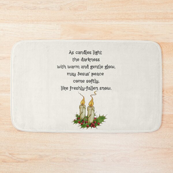 Item preview, Rhyming Christmas Poem with Illustration of Burning Candles, Religious designed and sold by JoyfulWhimsy.