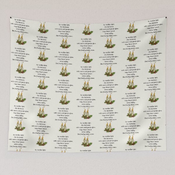 Item preview, Rhyming Christmas Poem with Illustration of Burning Candles, Religious designed and sold by JoyfulWhimsy.