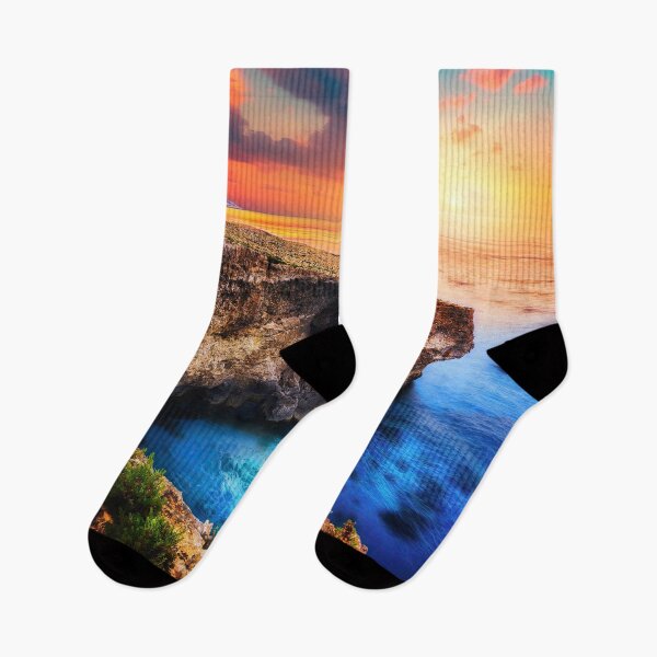 Item preview, Ghar ic-Comb cliffs at sunset in Malta in Mellieha designed and sold by TheArtistOf2022.