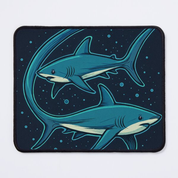 Item preview, Twin Thresher Sharks – Deep Sea Duo designed and sold by QuantumKey.