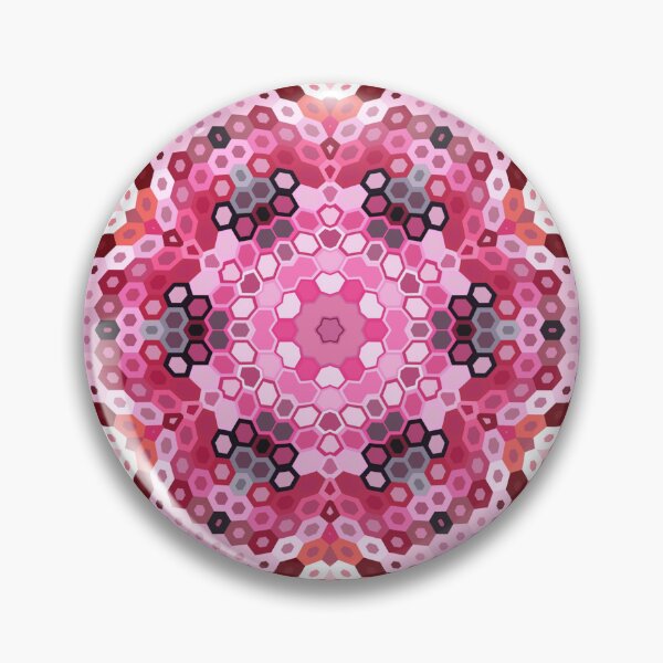 Item preview, Hex Mandala Pink Red and White designed and sold by WormholeOrbital.