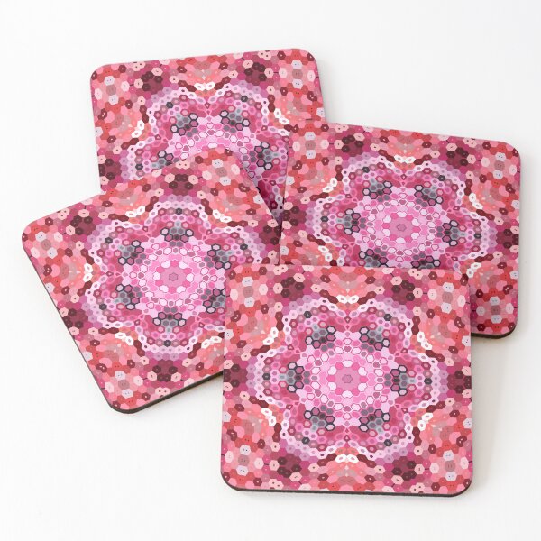 Item preview, Hex Mandala Pink Red and White designed and sold by WormholeOrbital.
