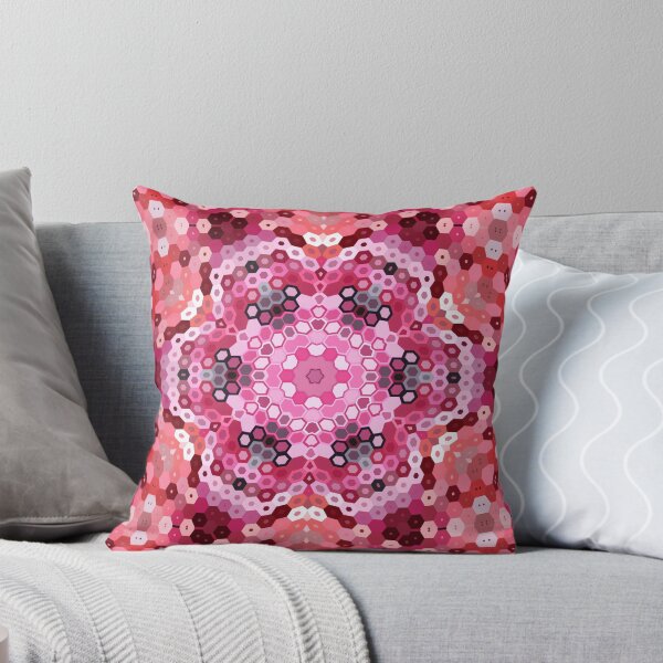 Item preview, Hex Mandala Pink Red and White designed and sold by WormholeOrbital.