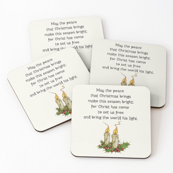 Item preview, Christmas Poem with Illustration of Burning Candles, Religious, Rhyming designed and sold by JoyfulWhimsy.