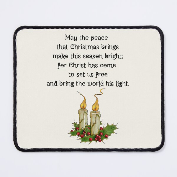 Item preview, Christmas Poem with Illustration of Burning Candles, Religious, Rhyming designed and sold by JoyfulWhimsy.