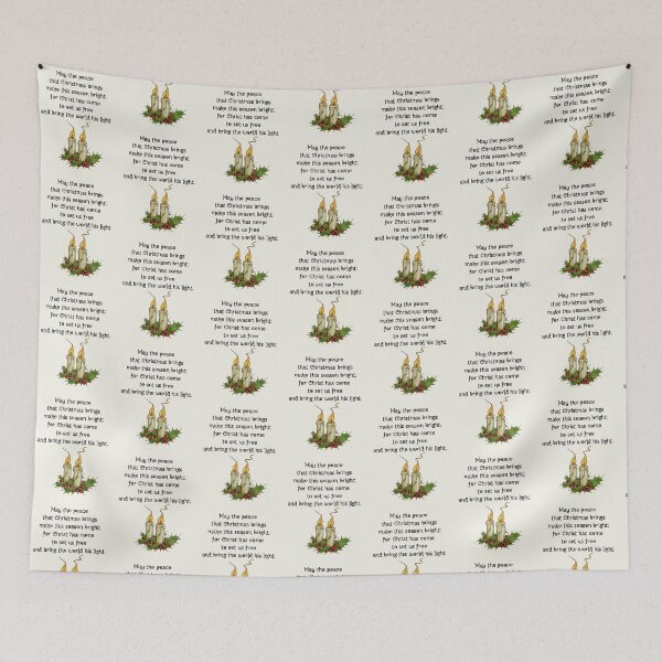 Item preview, Christmas Poem with Illustration of Burning Candles, Religious, Rhyming designed and sold by JoyfulWhimsy.