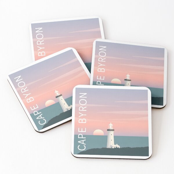 Item preview, Cape Byron Sunset: A Minimalist and Dreamy Pastel Artwork designed and sold by Digital Dreams Arts.