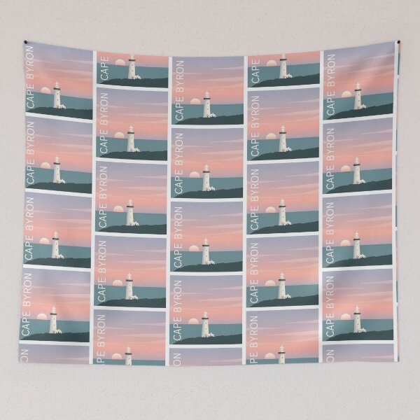 Item preview, Cape Byron Sunset: A Minimalist and Dreamy Pastel Artwork designed and sold by Digital Dreams Arts.