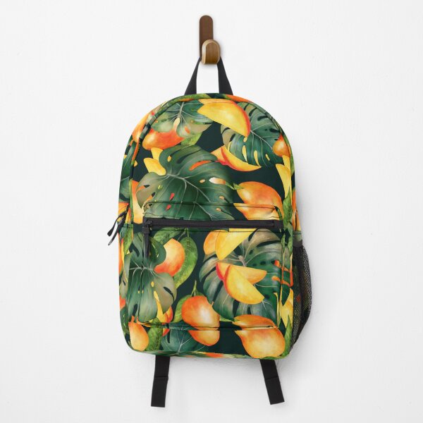 Item preview, Tropical Mango & Monstera Pattern on Black designed and sold by Gribanessa.