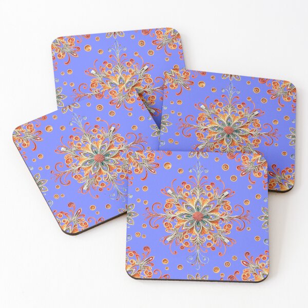Item preview, Blue and Gold Baroque Floral Seamless Pattern, Ornate Digital Paper, Vintage Wallpaper Design designed and sold by TheGaliyaStudio.