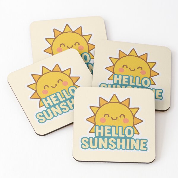 Item preview, Hello Sunshine – Cute Kawaii Sun Positive Quote designed and sold by Inkora-Art.