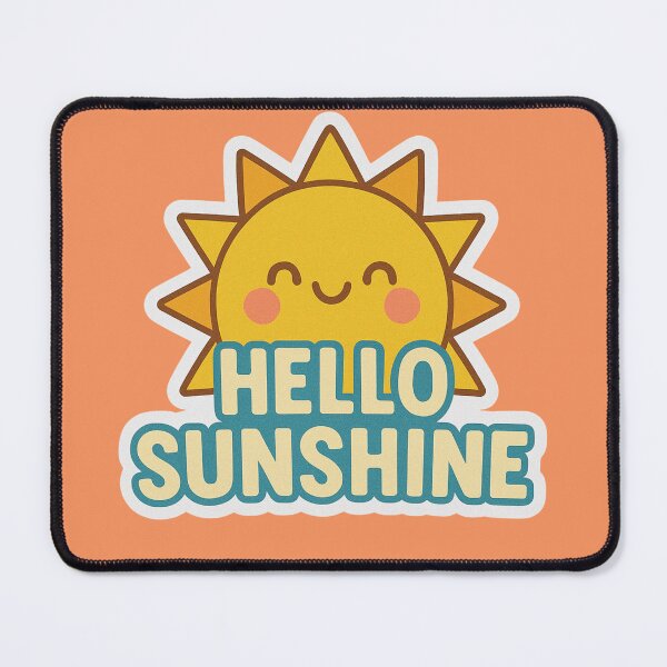Item preview, Hello Sunshine – Cute Kawaii Sun Positive Quote designed and sold by Inkora-Art.