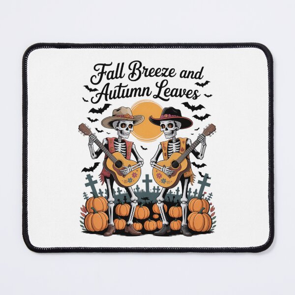 Item preview, Fall Breeze and Autumn Leaves Spooky Skeleton Fall Halloween designed and sold by DoorwayThreads.