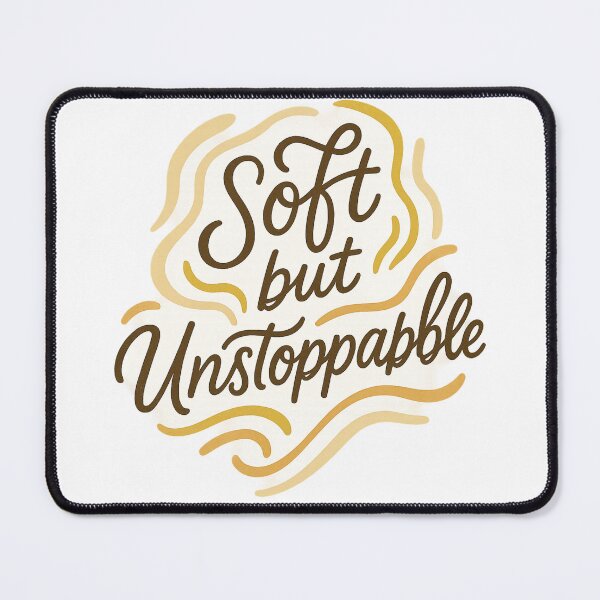 Item preview, Soft but Unstoppable – Hand-lettered Motivational Quote designed and sold by Bloom & Charm Studio.