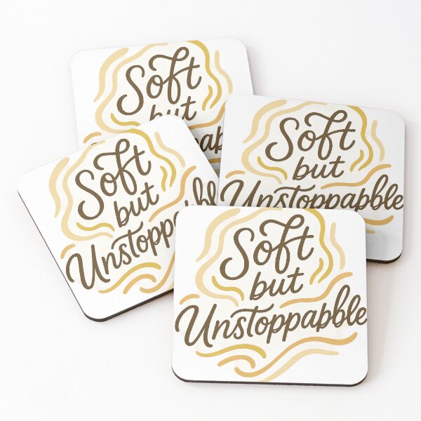 Item preview, Soft but Unstoppable – Hand-lettered Motivational Quote designed and sold by Bloom & Charm Studio.