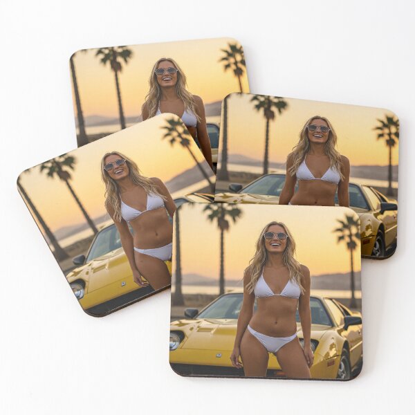 Item preview, Sunset swimsuit model in White bikini designed and sold by Neon Jungle.