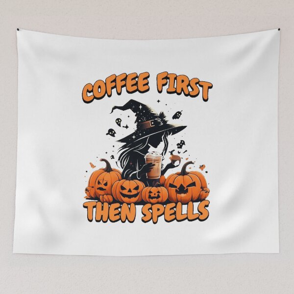Item preview, Cute Witch Halloween Fall Coffee Aesthetic designed and sold by AmabelleAtelier.