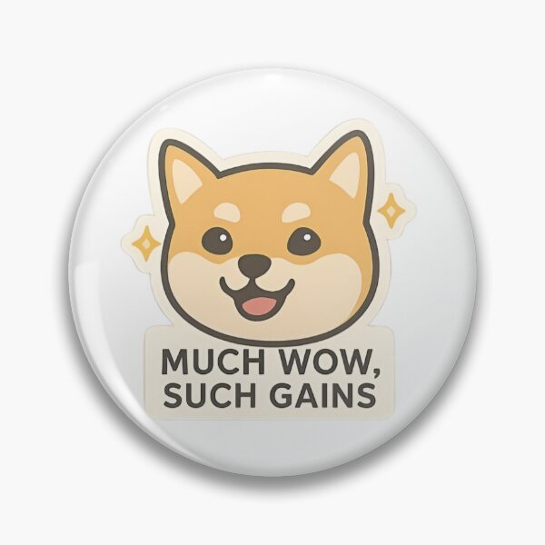 Item preview, Doge meme face – "Much Wow, Such Gains" designed and sold by RobinDoodles.