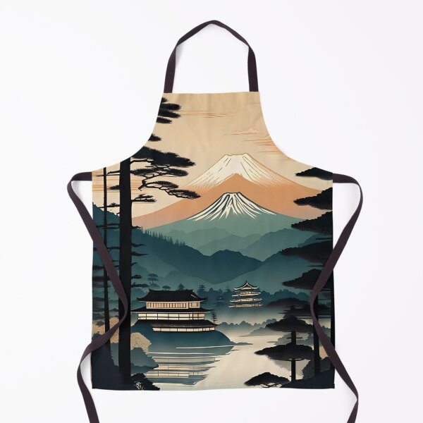 Item preview, Vintage Japan Village – Edo Style Woodblock Mountain Scene designed and sold by Vandy Fullam.