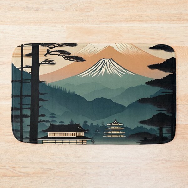 Item preview, Vintage Japan Village – Edo Style Woodblock Mountain Scene designed and sold by Vandy Fullam.