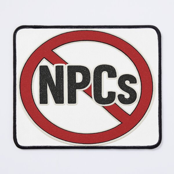 Item preview, No NPCs" Anti-NPC T-Shirt – Bold Red Circle Slash Design designed and sold by LouisBerryWrite.