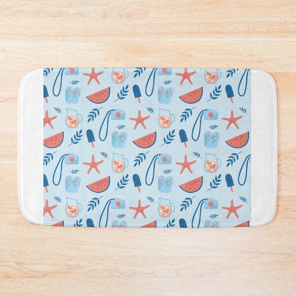 Item preview, Tropical Summer Pattern: Buoys, Surf, Watermelon & Fruits designed and sold by Jamildesign.