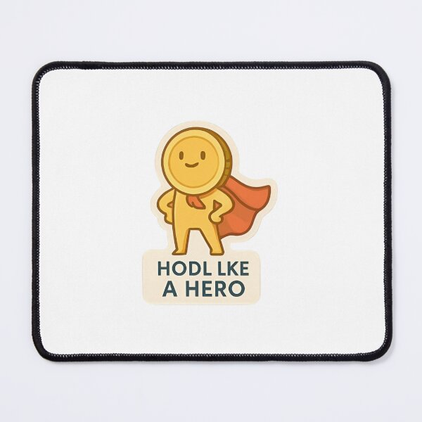 Item preview, Superhero coin – "Hodl Like a Hero" designed and sold by RobinDoodles.