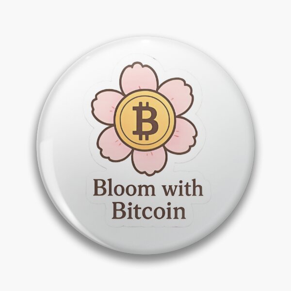 Item preview, Bitcoin flower – "Bloom with Bitcoin" designed and sold by RobinDoodles.