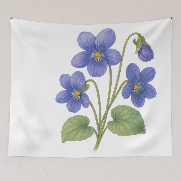 Item preview, Blue Violet (Viola odorata) – Watercolor Botanical designed and sold by TrixiDesigns.