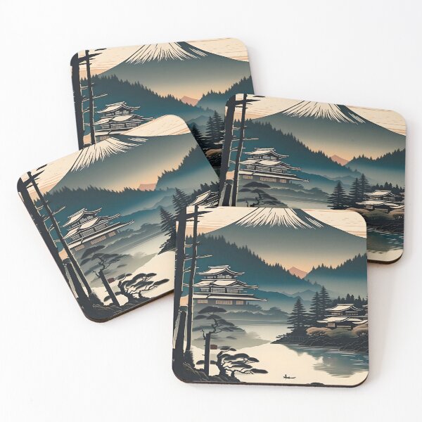 Item preview, Tranquil Morning in Japan – Traditional Wood Block Art designed and sold by Vandy Fullam.