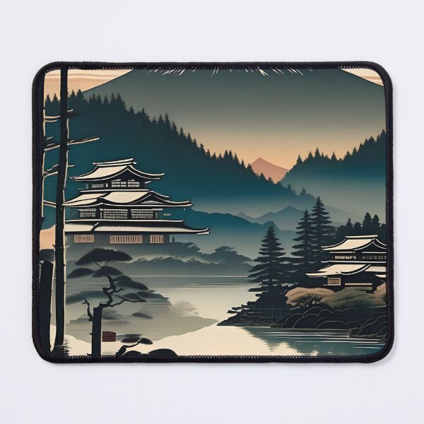 Item preview, Tranquil Morning in Japan – Traditional Wood Block Art designed and sold by Vandy Fullam.